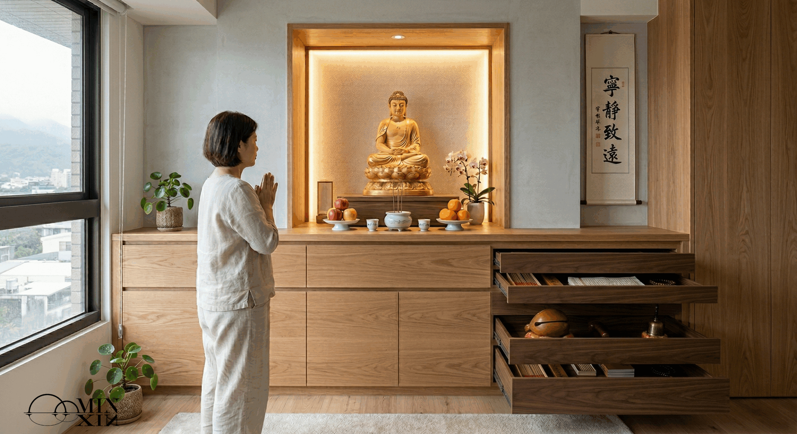 現代神明廳神桌收納